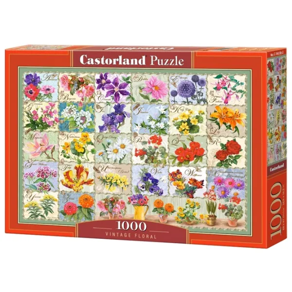 Пазл 2D Castorland Vintage Floral 9+/ Количество деталей: 1000 photo 1