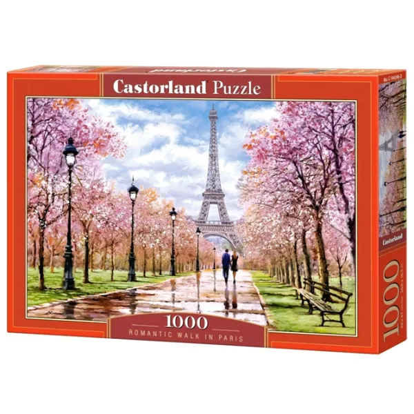 Пазл 2D Castorland Romantic Walk In Paris 9+/ Количество деталей: 1000 photo 1