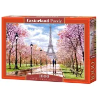 Пазл 2D Castorland Romantic Walk In Paris 9+/ Количество деталей: 1000