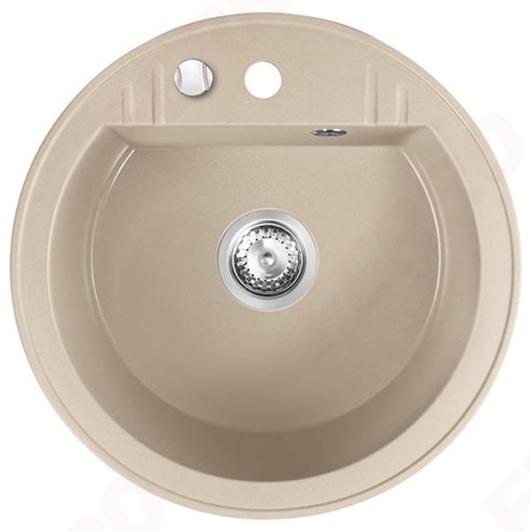 Кухонная мойка Ferro DRGM1 51 x 51 / Искусственный камень / Песочный photo 1 Кухонная мойка Ferro DRGM1 51 x 51 / Искусственный камень / Песочный photo 1