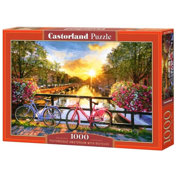 Puzzle 2D Castorland Picturesque Amsterdam With Bicycles 9+/ Numărul de piese: 1000 photo 1