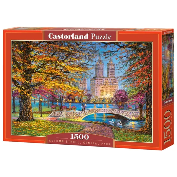 Puzzle 2D Castorland Autumn Stroll in Central Park 9+/ Numărul de piese: 1500 photo 1