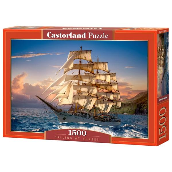Puzzle 2D Castorland Sailing At Sunset 9+/ Numărul de piese: 1500 photo 1