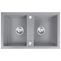 Chiuvetă Ferro DRGM2 78 x 48 / Piatră artificială / Gray