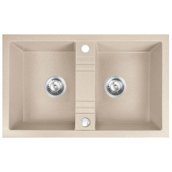 Кухонная мойка Ferro DRGM2 78 x 48 / Искусственный камень / Песочный photo 1