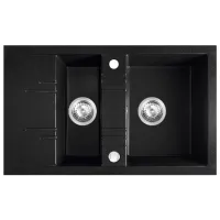 Chiuvetă Ferro DRGM3 79 x 48 / Piatră artificială / Grafit