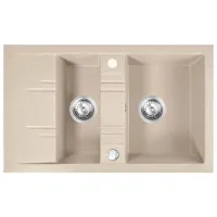 Кухонная мойка Ferro DRGM3 79 x 48 / Искусственный камень / Песочный