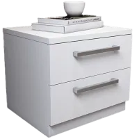 Noptiere Mobildor-Lux Standart 42 x 45 x 38/ PAL/ Alb briliant