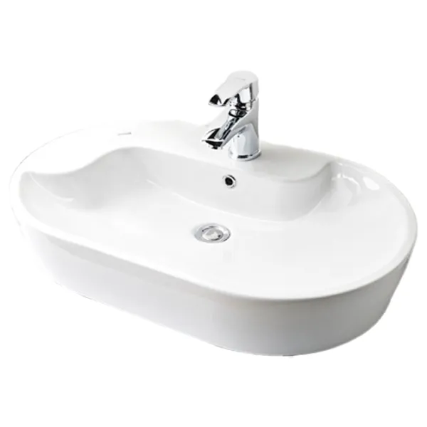 Lavoar Creavit Topic Oval/ deasupra blatului/ White photo 1