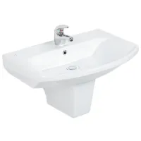 Lavoar Creavit Half Pedestal semicirculară/ suspendat/ White