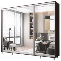 Dulap cupe Mobildor-Lux ARON 2600 2226 260 x 60 x 220 / PAL / Wenghe