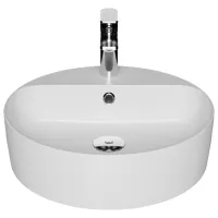 Умывальник Creavit Loop Круглая/ над прилавком/ Белый