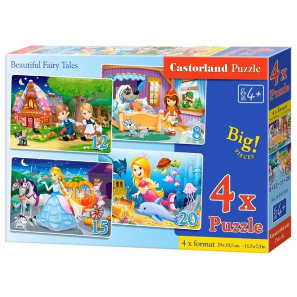 Puzzle 2D Castorland 4 in 1 Beautiful Fairy Tales 4+/ Numărul de piese: 55 photo 1