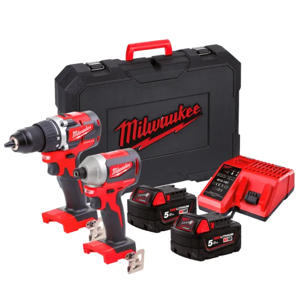Набор электроинструментов Milwaukee M18CBLPP2B-502C 1800 об/ мин photo 1