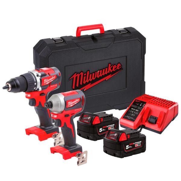 Набор электроинструментов Milwaukee M18CBLPP2B-502C 1800 об/ мин photo 1
