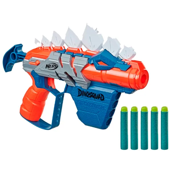 Игрушечный автомат Hasbro Nerf Blaster Stegosmash F0805 8+/ Стрел/ Синий photo 1 Игрушечный автомат Hasbro Nerf Blaster Stegosmash F0805 8+/ Стрел/ Синий photo 1
