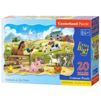 Puzzle 2D Castorland Maxi - Animals on the Farm 3+/ Numărul de piese: 20