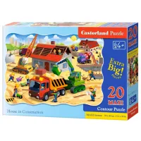 Puzzle 2D Castorland Maxi - House in Construction 3+/ Numărul de piese: 20
