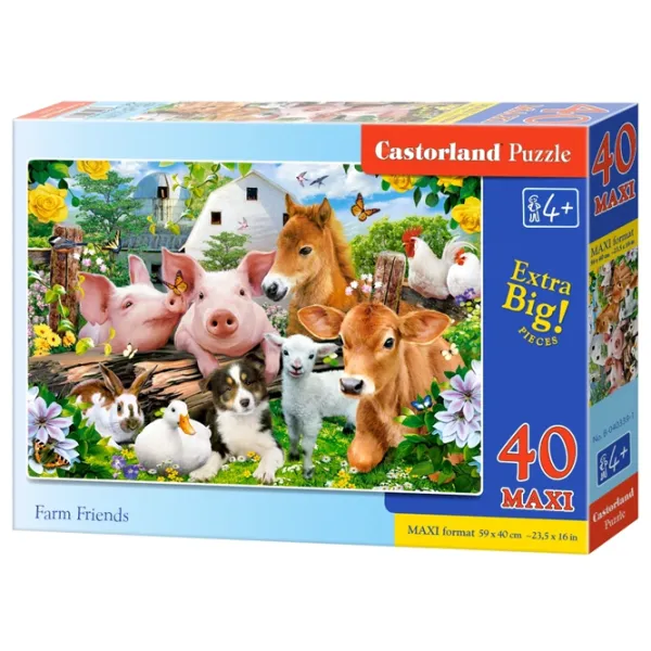 Пазл 2D Castorland Maxi - Farm Friends 4+/ Количество деталей: 40 photo 1
