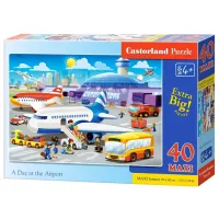 Puzzle 2D Castorland Maxi - A Day at the Airport 4+/ Numărul de piese: 40