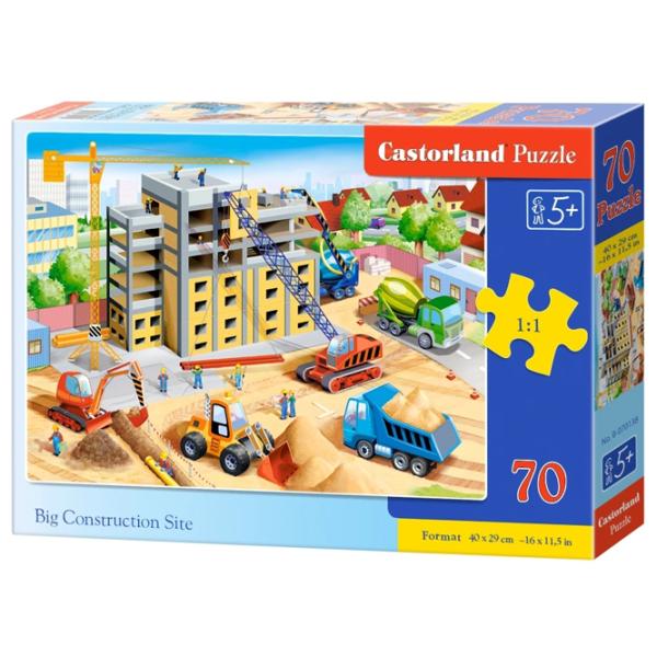 Puzzle 2D Castorland Big Construction Site 5+/ Numărul de piese: 70 photo 1