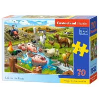 Puzzle 2D Castorland Life on the Farm 5+/ Numărul de piese: 70