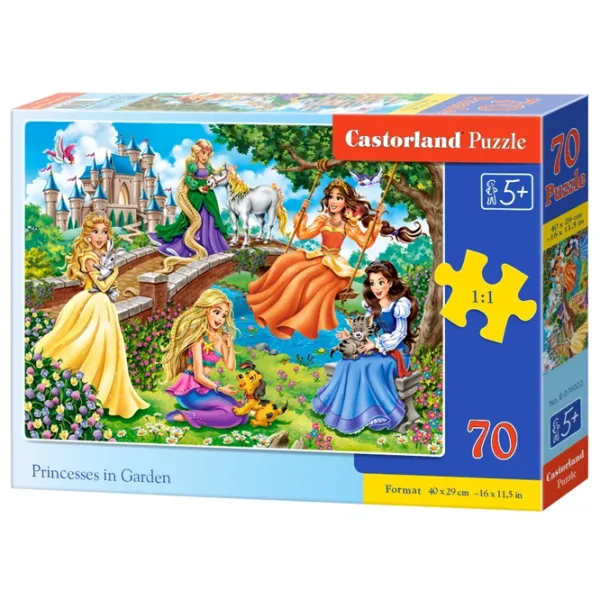 Puzzle 2D Castorland Princesses in Garden 5+/ Numărul de piese: 70 photo 1