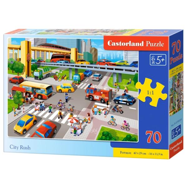 Puzzle 2D Castorland City Rush 5+/ Numărul de piese: 70 photo 1