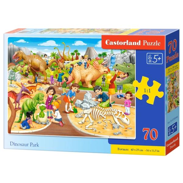 Пазл 2D Castorland DINOSAUR PARK 5+/ Количество деталей: 70 photo 1