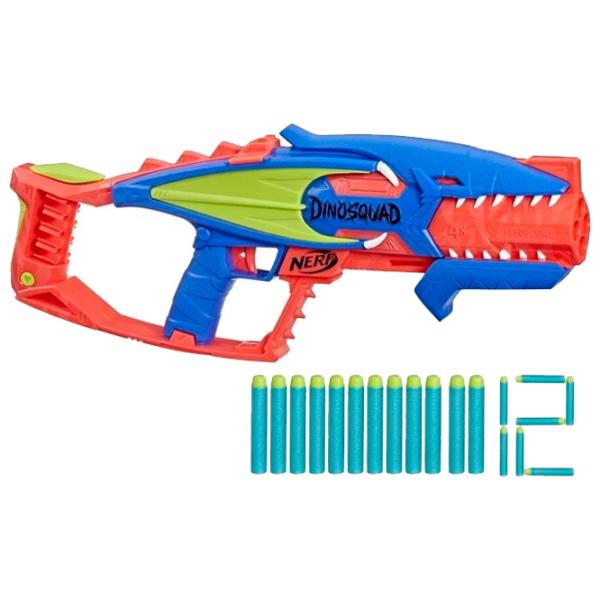 Pistol automat de jucărie Hasbro Nerf DinoSquad Terrodak F6313 8+/ Săgeți/ Red photo 1