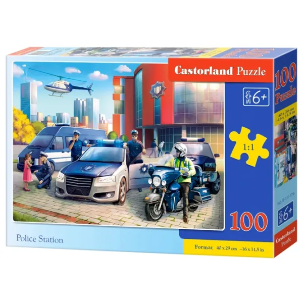Puzzle 2D Castorland Police Station 6+/ Numărul de piese: 100 photo 1