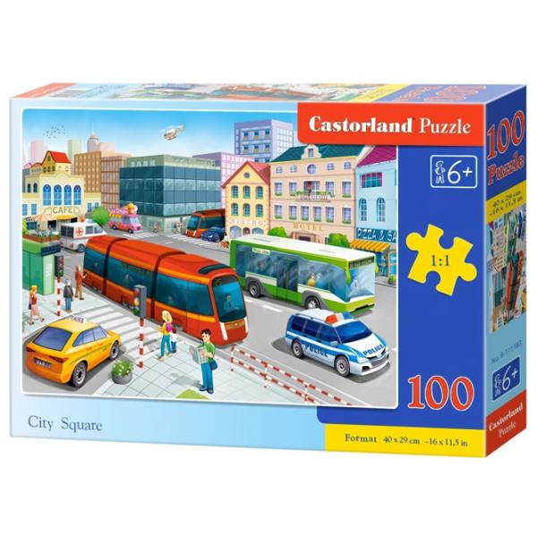 Puzzle 2D Castorland City Square 6+/ Numărul de piese: 100 photo 1