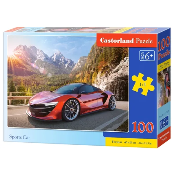 Puzzle 2D Castorland Sports Car 6+/ Numărul de piese: 100 photo 1