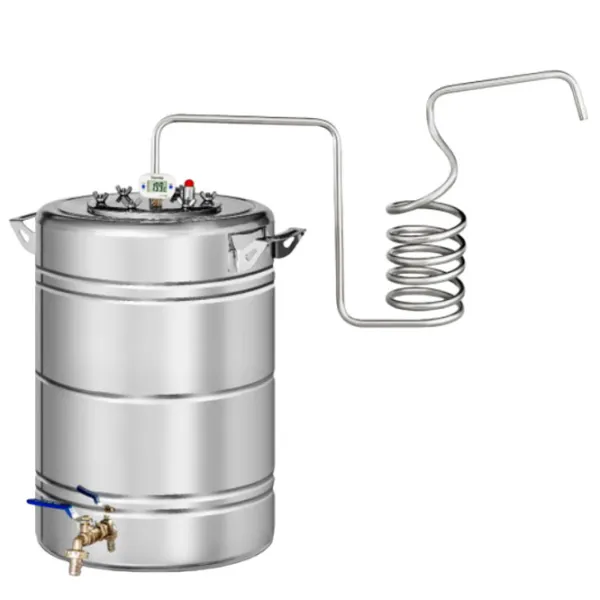 Aparat de țuică Dobryi jar Fenix Dachnii Econom 40 l Pe plită, încălzitor detașabil photo 1