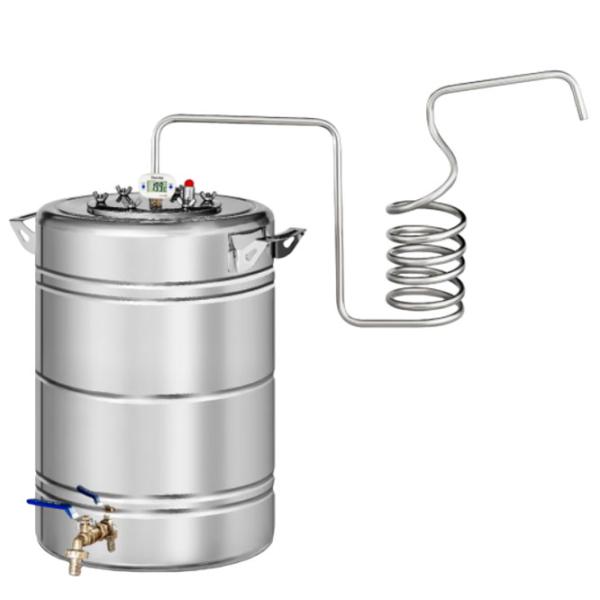 Aparat de țuică Dobryi jar Fenix Dachnii Econom 40 l Pe plită, încălzitor detașabil photo 1
