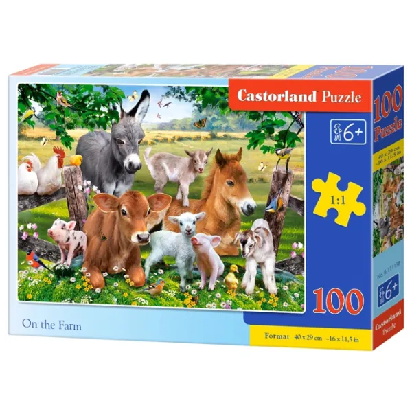 Puzzle 2D Castorland On the Farm 6+/ Numărul de piese: 100 photo 1