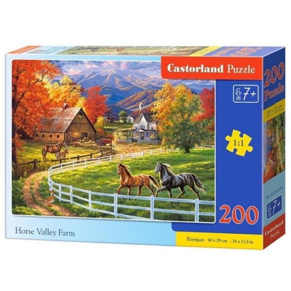 Puzzle 2D Castorland Horse Valley Farm 7+/ Numărul de piese: 200 photo 1