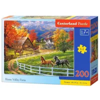 Puzzle 2D Castorland Horse Valley Farm 7+/ Numărul de piese: 200