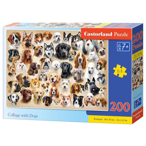 Puzzle 2D Castorland Collage with Dogs 7+/ Numărul de piese: 200 photo 1