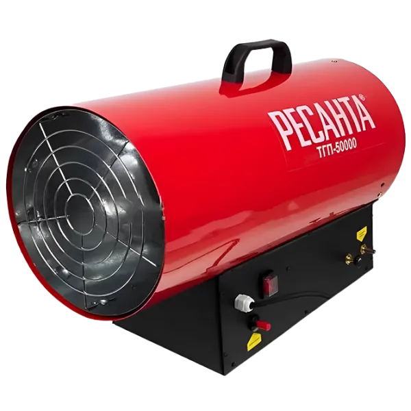 Тепловая пушка на газе Resanta ТГП-50000 5000 Вт/ 500 м²/ 1500 м³/ ч photo 1
