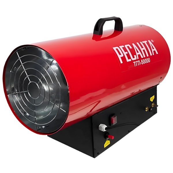 Тепловая пушка на газе Resanta ТГП-50000 5000 Вт/ 500 м²/ 1500 м³/ ч photo 1