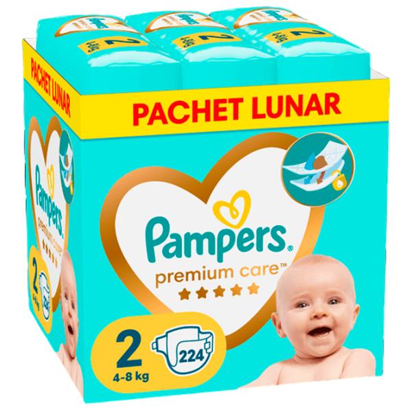 Scutece pentru copii Pampers Premium Care Mini 2 4 - 8 kg / 224 buc. photo 1
