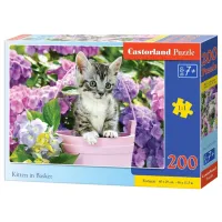 Пазл 2D Castorland Kitten in Basket 7+/ Количество деталей: 200