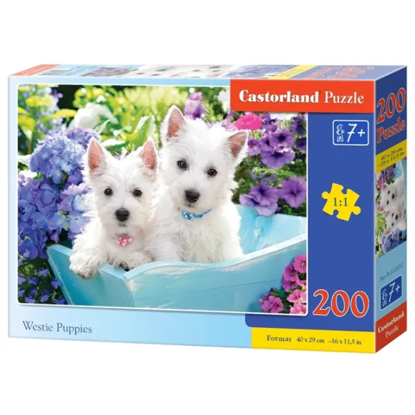 Puzzle 2D Castorland Westie Puppies 7+/ Numărul de piese: 200 photo 1