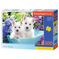Puzzle 2D Castorland Westie Puppies 7+/ Numărul de piese: 200
