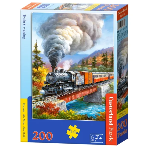Пазл 2D Castorland Train Crossing 7+/ Количество деталей: 200 photo 1