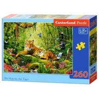 Puzzle 2D Castorland His Majesty, the Tiger 8+/ Numărul de piese: 260