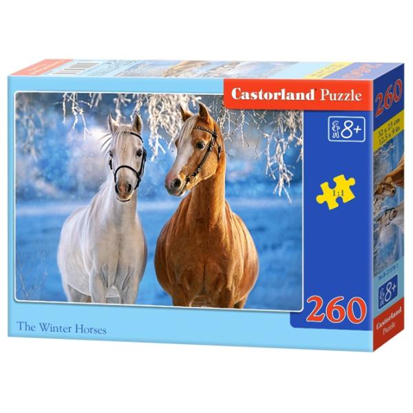 Puzzle 2D Castorland The Winter Horses 8+/ Numărul de piese: 260 photo 1