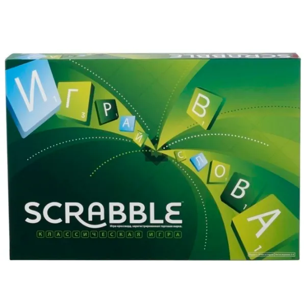 Настольная игра Mattel Scrabble Original 10+/ Развитие photo 1 Настольная игра Mattel Scrabble Original 10+/ Развитие photo 1