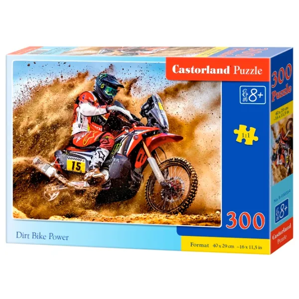 Пазл 2D Castorland Dirt Bike Power 8+/ Количество деталей: 300 photo 1